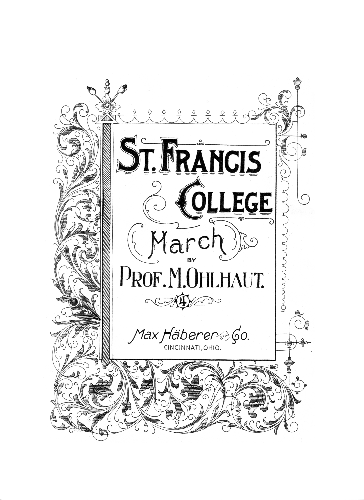 St. Francis College March, title page